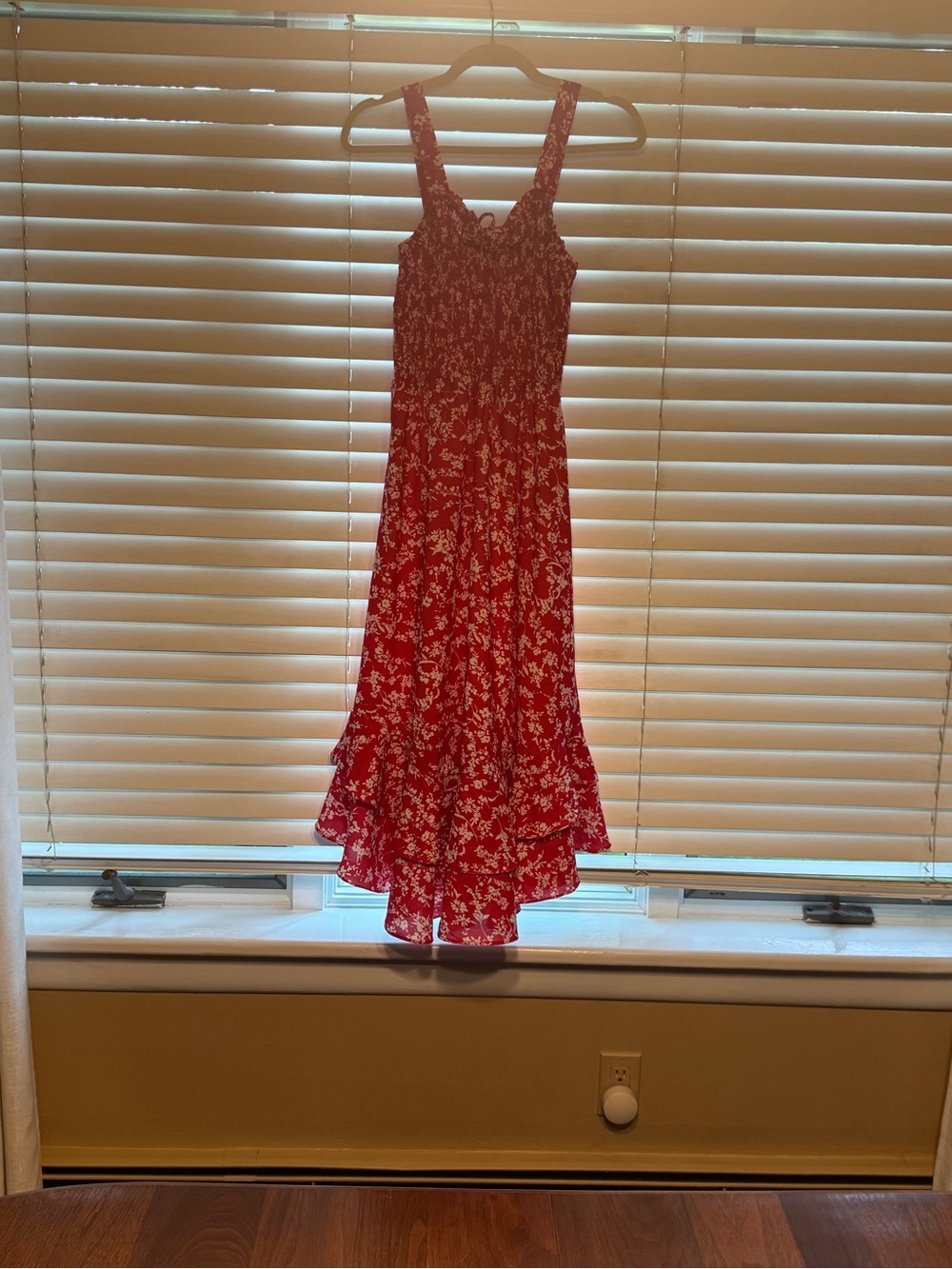 Grace Karin Red Floral Midi Dress